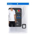thumbnail image 4 of Fruit of the Loom Men’s Cotton V‑Neck Undershirts, White or Black/Gray, Multi‑Pack, Regular & Tall Sizes, 4 of 10