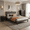 Dark Grey&Black, variant on 3-Piece Queen Bedroom Set: Upholstered Platform Bed with Charging Station & LED Lights + 2 Drawers Nightstands + 6 Drawer Dresser with Anti-Tip Safety– Bedroom Furniture Set, Dark Gray/Beige