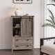 thumbnail image 2 of Qinaqin 5 Drawers Dresser Para Bedroom Estilo Granja Tall Chest De Con Sliding Barn Door Almacenamiento Organizador Ajustable Estanterías Living Room Hallway Cocina, 2 of 7