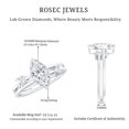 thumbnail image 6 of Rosec Jewels Lab Created Diamond Engagement Ring 1 Ct - 5X10 mm Marquise Diamond Ring - EF-VS Grade, 18K White Gold, US 3.50, 6 of 7