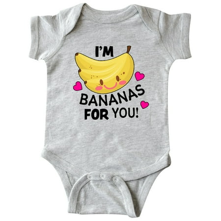 

Inktastic I m a Bananas For You with Cute Banana and Hearts Gift Baby Boy or Baby Girl Bodysuit