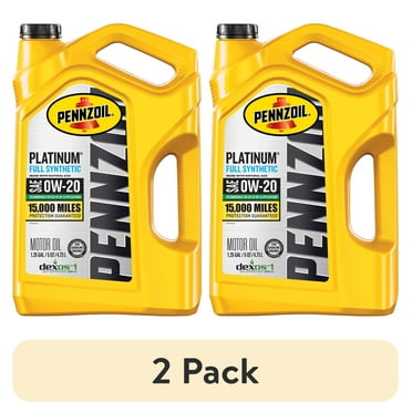 (2 pack) Pennzoil Platinum Full Synthetic 0W-20 Motor Oil, 5 Quart