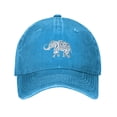thumbnail image 1 of ZICANCN Adjustable Baseball Cap Women, Blue Elephant Doodle Hats for Men Adult Washed Cotton Denim Baseball Caps Fashion, Blue, 1 of 8
