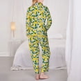 thumbnail image 3 of Bingfone Womens Pajama Sets Lemon1 Print,Long Sleeve Loungewear Pajamas Set-Large, 3 of 8
