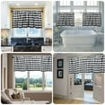 thumbnail image 4 of TSV 2pcs Black and White Buffalo Plaid Kitchen Valance Curtains, Checkered Cafe Valance for Window Treatment, Curtains Rod Pocket Valances for Farmhouse Window, 52 x 16'', 4 of 5