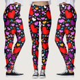 thumbnail image 2 of ZMHEGW Workout Leggings For Women Valentine'S Day Lovesy Stripes Print Skinny For Yoga Running Pilates Gym Pants, 2 of 7
