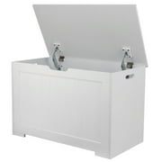 ZENY 30 inch Wood Storage Bench Toy Chest Bench Foot Rest Seat for Bedroom Living Room White