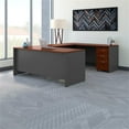 thumbnail image 2 of Pemberly Row 72"W U-Shaped Desk with Mobile File Cabinet in Hansen Cherry, 2 of 7