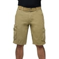 thumbnail image 5 of RAW X Mens Belted 12.5" Inseam Knee Length Cargo Shorts, New Khaki, 36, 5 of 7