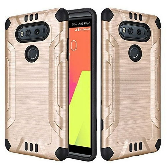 GSA Slim Armor Brushed Hybrid Case For LG V20 - Gold/Black