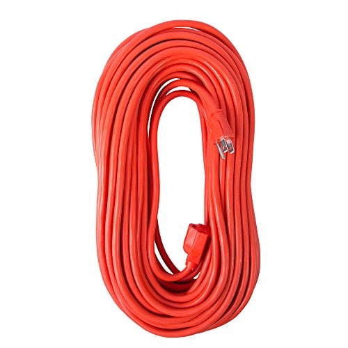 Bergen Industries Rallonge à Réceptacle Unique Robuste pour Extérieur, 100 Pieds, 14 AWG, 15A/125V AC, Orange