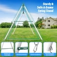 thumbnail image 4 of KloKick Heavy Duty Outdoor Swing Set - 500 lbs Capacity, Adjustable Ropes, Round Swing for Kids & Adults, Blue, 4 of 9