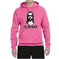 thumbnail image 2 of Wild Bobby Jesus: Ill Be Back Inspirational/Christian Unisex Graphic Hoodie Sweatshirt, Neon Pink, X-Large, 2 of 5