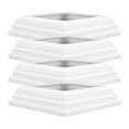 thumbnail image 1 of Fence Post Skirt, Vinyl Post Base Cover 4PCS 4x4 Inch Split Type Easy Installation  for Porch Deck Handrail Posts, 1 of 7