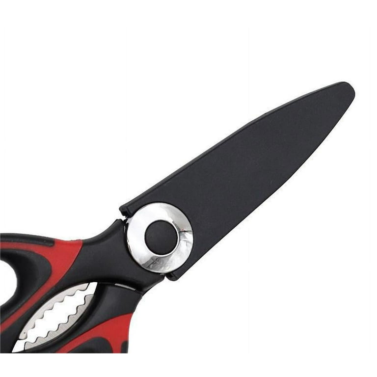 MAIRICO Ultra Sharp Premium Heavy Duty Kitchen Shears- Ultimate Heavy Duty  Scissors for Cutting Chicken, Poultry, Fish, Meat and Poultry Bones Black