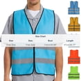 thumbnail image 3 of Nmnitkp Reflective Safety Vest for Men & Women High Visibility Class 2 Vest with Pockets Meets Chalecos Reflectantes Seguridad Sky Blue,Free Size, 3 of 5