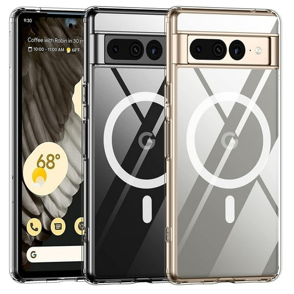 Allytech Magsafe Compatible Phone Case for Google Pixel 7 6.3" - Crystal Long-Lasting Clear Wireless Charging Shockproof Protective Anti-Scratch Bumper Cover Case for Pixel 7 - Clear