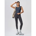 thumbnail image 7 of IDOPIP Women Twist Back Workout Top with Built in Bra Cap Sleeve Pilates Yoga Crop Open Back Sports Top Athletic Gym Tight Shirt, 7 of 7