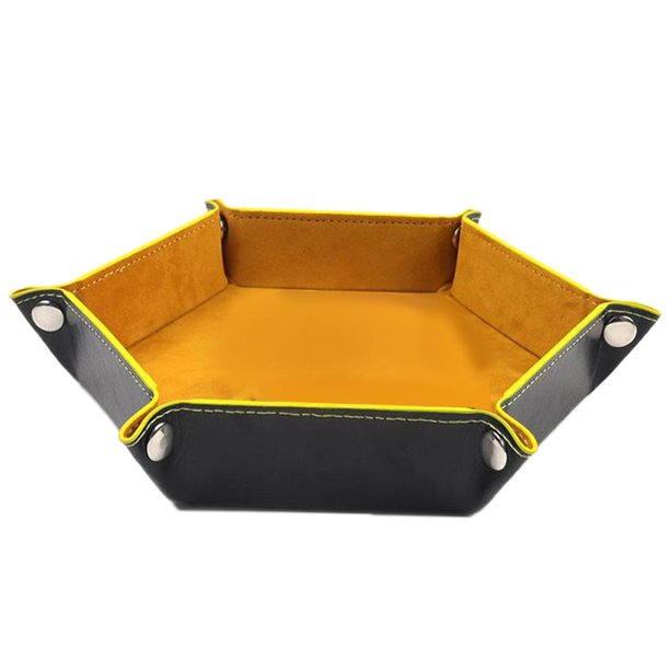 Bandeja hexagonal para dados Zulema Organizador de bandejas hexagonales de dados Amarillo 24,5x24,5 cm