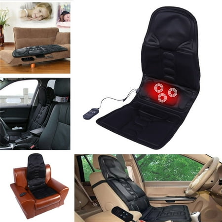 Car Massage Relaxation Cushion,Black Comfortable Back Neck Lumbar Massage Cushion Heated Mat Pad Massager