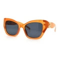 thumbnail image 4 of Womens Oversized Cat Eye Designer Fashion Luxury Sunglasses Orange - Black, 4 of 8