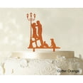 thumbnail image 1 of "Couple Wedding Cake Topper Personalized Silhouette Cake Topper Color Option Available 4""-6"" Inches Wide", 1 of 1