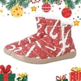 thumbnail image 2 of Christmas Moccasin Bootie Slippers for Women Fleece Lined Cozy Indoor Outdoor House Shoes Xmas Decor, 2 of 8