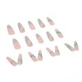 thumbnail image 3 of Uñas postizas en forma de remolino con diseños de uñas postizas de ataúd para mujeres y niñas, 24 unidades Rojo Verde, 3 of 5