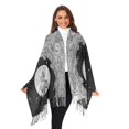 thumbnail image 3 of FORMRS Womens Scarf Winter Soft Long Big Warm Shawls Wrap Tassel Scarves, Black Moon, 3 of 9