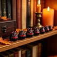 thumbnail image 4 of SLYNSHome Mini Pastel Halloween Pumpkin Figurines, Faux Face Pumpkin Tabletop Statues, Decorative Pumpkin Ornaments For Indoor Mantel Harvest Season Desktop Arrangement Decor, 4 of 6