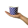 thumbnail image 4 of [50 Count] Purple Paper Ice Cream Cups - 16 oz Polka Dot Disposable Bowls - Comes in Many Colors - Frozen Dessert Supplies, 4 of 6