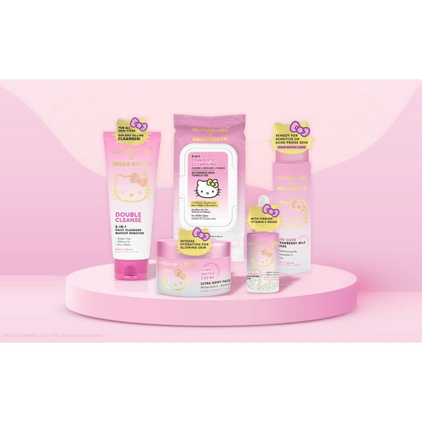 hello kitty l-glutathione whitening hydrating facial cleanser The Crème Shop Double 2- in-1 Foam Cleanser for All Skin Types lglutamine