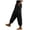 Black, variant on Yuanlook Women's Solid Cargo Joggers, Elastic Waist Streetwear Pants with Utility Pockets, S-XXL