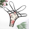 thumbnail image 4 of Beautiful Roses Colorful Open Type Women's Panties Crotch Opening G-strings Thongs Lingeries Underwear, 4 of 7