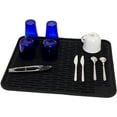 thumbnail image 4 of XXL Super Size Silicone Dish Drying Mat 24 x 18 Inch - Large Counter Top Dish Pad and Trivet by LISH (Black, 24 x 18), 4 of 6