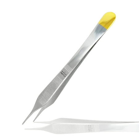 

Cynamed Adson Plain Jaws Forceps 6 in. Straight Tweezers Gold Ends