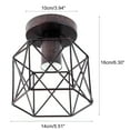 thumbnail image 2 of KWANSHOP Vintage 1-Light Semi Flush Industrial Ceiling Light Black Rusty Retro Style Chandelier, 2 of 7