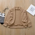 thumbnail image 2 of Bjutir Toddler Kids Baby Girls Knitted Sweater Long Sleeve Cardigan Open Front Coats Fall Winter Solid Color Warm Jacket Outwear Khaki 3-4 Years, 2 of 4