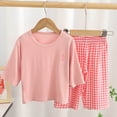 thumbnail image 2 of Diufon Pyjamas pour Garçons et Filles en Coton Doux Manches 3/4 avec Shorts Ensemble Décontracté 2 Pcs pour Enfants, 2 of 5
