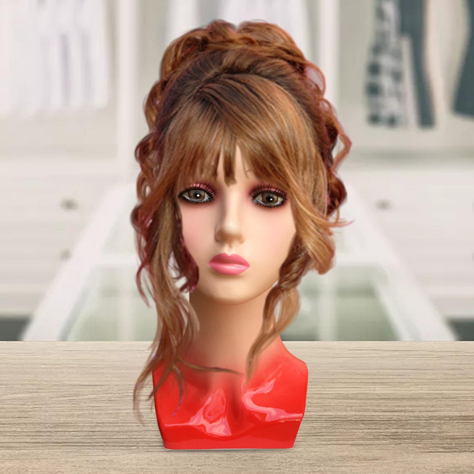 Female Bald Mannequin Head Manikin Head Stands for Hairpieces s Making redcloth
