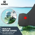 thumbnail image 7 of Knox CCC24-CH 22-24 ft. 600D Waterproof Center Console Boat Cover with Built-in Outboard Motor Cover, Charcoal Gray - 116 in. Beam, 7 of 7