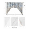 thumbnail image 6 of Blue Brown Forest Kitchen Curtains Swag Valance for Windows/Bathroom/Cafe, Modern Oil Painting Art Rod Pocket Drape Panel Swag Curtains Valance for Bedroom/Living Room 56"x36", 6 of 6