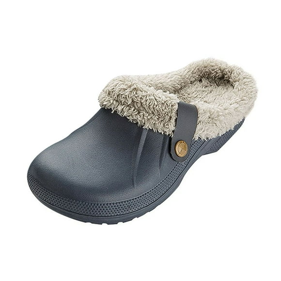 Adult Indoor Winter Slippers for Men Fleece Soft Men's House Slippers Winter Slippers Indoor Indoor Footwear Men's Fleece Indoor Slippers 10.5