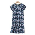 thumbnail image 2 of Jiyugala Nightgowns for Women Cotton Sleep Shirts Womens Nightgown Short Sleeves Print Night Shirts Soft Sleepwear, 2 of 4