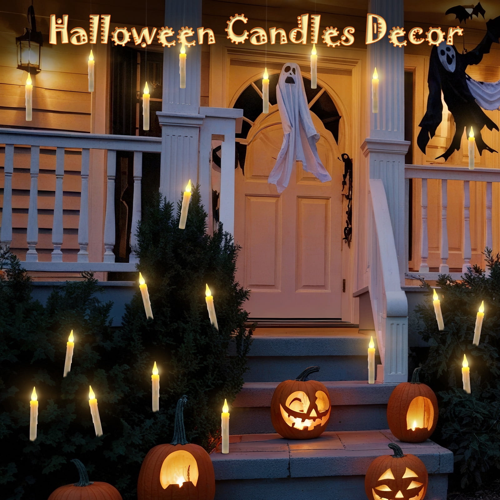 Flickering LED Flameless Floating Candles with Remote, Warm Light Decorations for Indoor/Outdoor Party