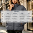 thumbnail image 3 of Womens Lightweight Puffer Jacket Zip Up Stand Collar Box Quilted Oversized Padded Coat Warm Fall Winter Casual Outerwear with Pockets, 3 of 8