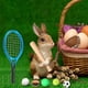 thumbnail image 5 of Juego de 24 piezas de deportes en miniatura para casa de muñecas, minibéisbol, tenis, fútbol, baloncesto, rugby, bolos, 5 of 6