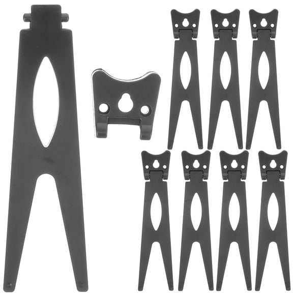 OULII 10Pcs Plastic Photo Frame Holders Black Photo Frame Back Stand for Desktop Display Support