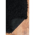 thumbnail image 5 of Contemporary Home Living 2.5' x 4.25' Handwoven Shag Wool Rectangular Area Throw Rug - Black, 5 of 6