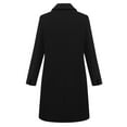 thumbnail image 4 of GXIPO Long Wool Coats for Women Plus Size Casual Formal Work Winter Coat Single Breasted Notch Collar Trench Coat Outerwear Black XL, 4 of 4